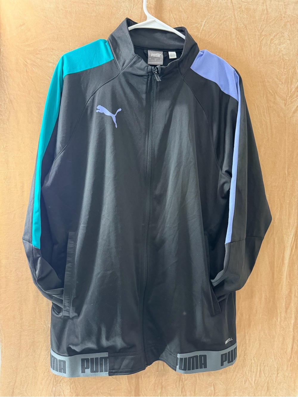 Puma Men’s Black Track suit with Teal & Lavender Accents